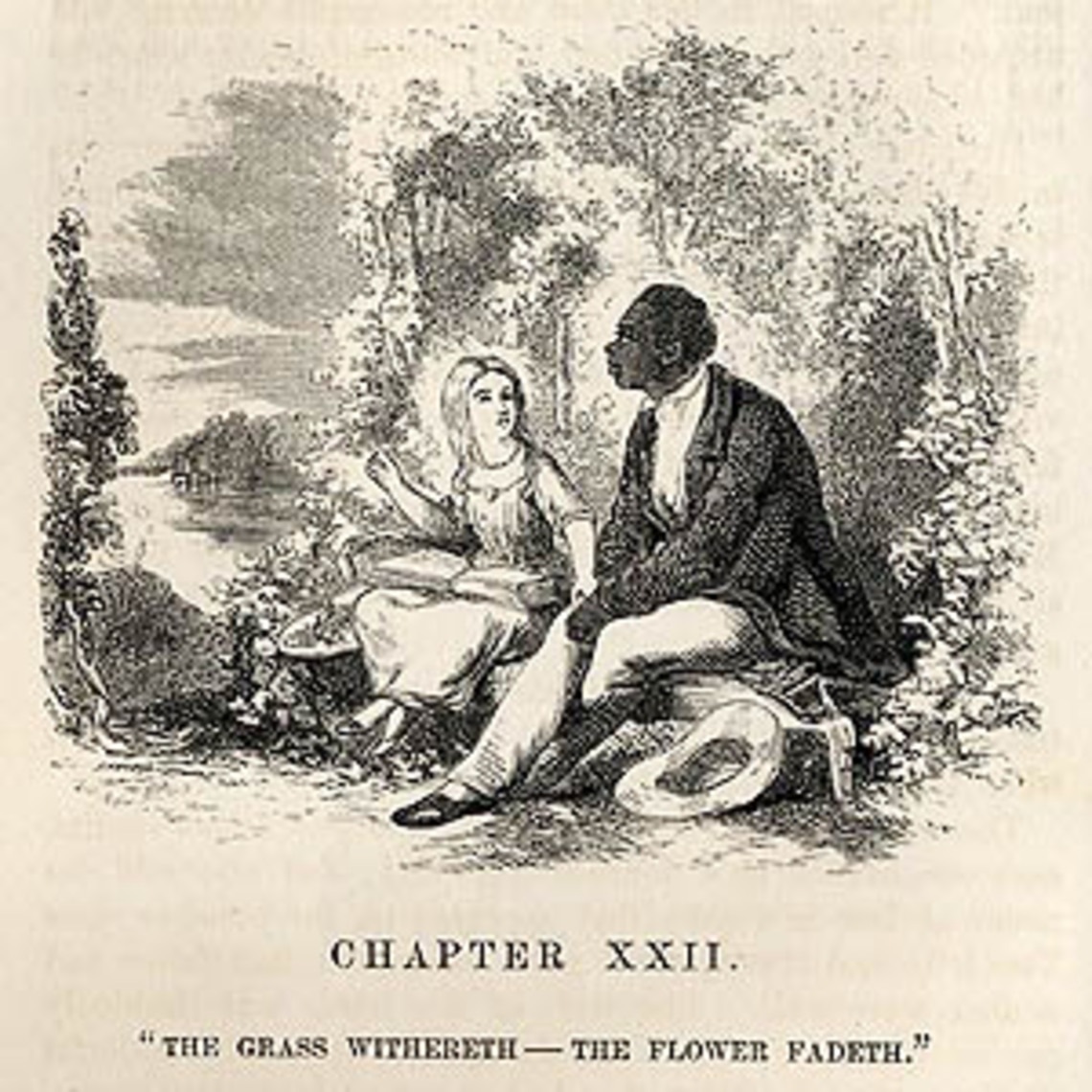 Uncle Tom, as envisioned here in by Hammatt Billings, learning from Eva in a garden bough. The image of the docile, loyal slave exerted a sentimental pull on many white abolitionists, but it stood in the way of a full anti-racist politics.